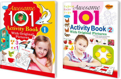 Sawan Present Set Of 2 Activity Books | Awesome 101 Activity Book-1 And 2(Perfect Binding, Manoj Publications Editorial Board)