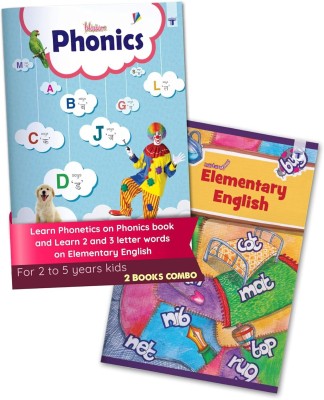 English Alphabet Phonics Books For Kids And Babies | 2 To 5 Year Old | Picture Book With Introduction To Various Alphabet Sounds | Learn To Read And Write Two And Three Letter Words With Activities | Set Of 2 Books(Paperback, Content Team at Target Publications)