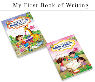 My First Book Of Writing Pencil Control And Numbers 1-20 With Activities : Kids Prewriting Activity Set, Toddlers Educational Writing Workbook | Pack Of 2 Writing Activity Books(Paperback, GOWOO)