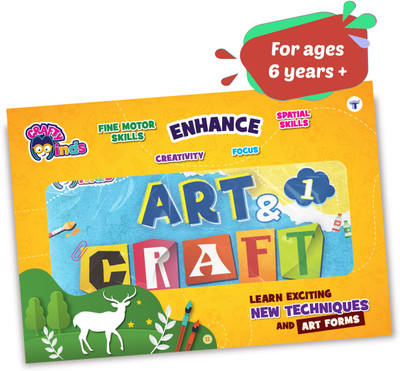 Crafty Minds Art & Craft Book 1 | 25+ Fun Activities For Kids To Boost Creativity & Fine Motor Skills | Easy Instructions With Step-By-Step Video Tutorials(Spiral, Target Publications)