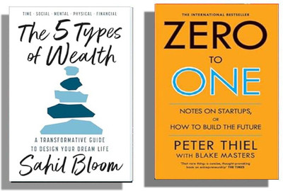 Combo--( The 5 Types Of Wealth + Zero To One ) English(Paperback, Sahil Bloom, Peter Thiel)
