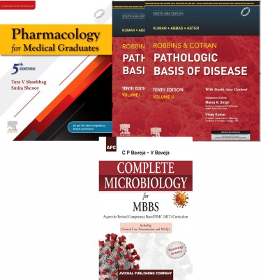 MBBS 2ND YEAR SET (Robbins And Cotran Pathologic Basis Of Disease: South Asia Edition {Robbins }+ Pharmacology For Medical Graduates, 5th Edition {Shanbagh} +Complete Microbiology For MBBS {Cp Baveja}(Paperback, ALL AUTHORS)
