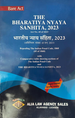 The Bharatiya Nyaya Sanhita ,2023 Bare Act ( Diglot Edition) 2024(Alia law agency, Hindi, Alia law agency)