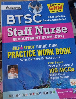 Kiran Btsc Nursing Exam 2025 Practice Sets English Medium Self Study Guide 100 Mcq Cbt(Paperback, Kiran)
