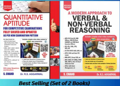 A Modern Approach To Verbal & Non-Verbal Reasoning/ Quantitative Aptitude/ For All Competitive Exam IBPS/ SBI/ RRB/ RBI Bank Clerk/ PO Prelim & Main Exams 2023 Combo Video Edition By S. Chand's (Paperback, Dr. R.S. Aggarwal)(Paperback, Dr. R S Aggarwal) A Modern Approach To Verbal & Non-Verbal Reasoning/ Quantitative Aptitude/ For All Competitive Exam IBPS/ SBI/ RRB/ RBI Bank Clerk/ PO Prelim & Main Exams 2023 Combo Video Edition By S. Chand's (Paperback, Dr. R.S. Aggarwal)(Paperback, Dr. R S Aggarwal)