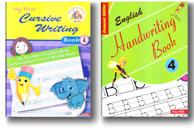 Cursive Writing 4 & English Hand Writing 4 Combo Pack Set Of 2 Books(Paperback, K K S)
