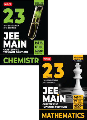 MTG 23 Years JEE MAIN Chapterwise Topicwise (2024-2002) Previous Years Solved Question Papers (PYQs) Chemistry & Mathematics (Set Of 2 Books) - JEE Main PYQ Books For 2025 Exam (162 JEE Main ONLINE & OFFLINE Papers)(Paperback, MTG Editorial Board)