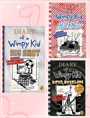 Diary Of A Wimpy Kid Book, Diper Overlode, Hot Mess, Big Shot, Combo_set Of 3 Book(Paperback, Self help)
