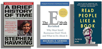 Bookswise:- Must Read 3 Books Combo A Brief History Of Time & The E-Myth Revisited & Read People Like A Book ( English ) Bestselling(Paperback, Stephen Hawking, Michael E. Gerber, Patrick King)
