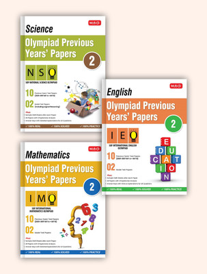 MTG Olympiad Previous Years Papers With Mock Test Paper Class 2 - IMO, NSO, IEO Olympiad Books For 2022-23 Exam (Set Of 3 Books)(Papperback, MTG Editorial Board)