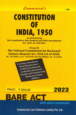 Constitution Of India, 1950(Paperback, Commercial Law Publisher)