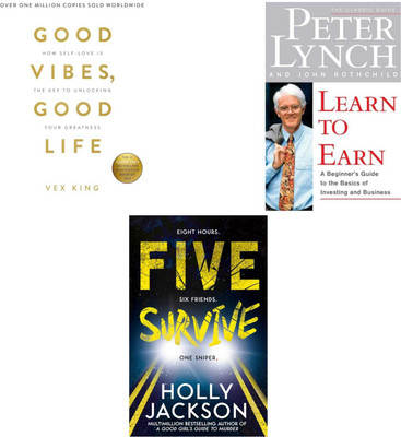 Learn To Earn + Five Survive + Good Life Good Vibes Combo (Pack Of 3)(Paperback, VEX KING, PETER LYNCH, HOLLY JACKSON)