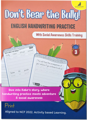 English Handwriting Practice | Normal Font | English Writing Book 3 - Don't Bear The Bully Story Writing For Kids | Develop Social Awareness Skills In Children | Includes Bonus Activities(Paperback, Woodsnipe Publishing House)