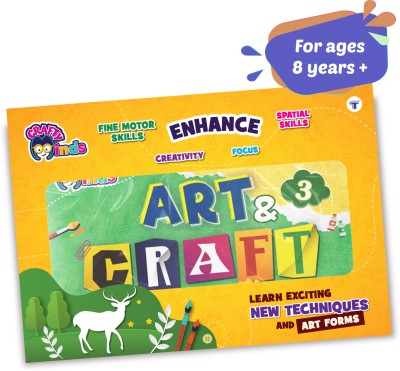 Crafty Minds Art & Craft Book 3 | 25+ Fun Activities For Kids To Boost Creativity & Fine Motor Skills | Easy Instructions With Step-By-Step Video Tutorials(Spiral, Target Publications)