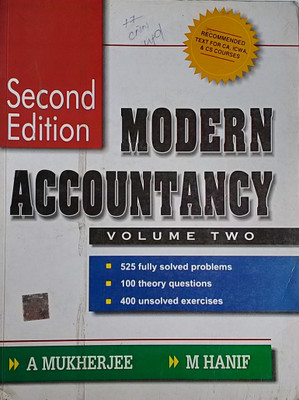 MODERN ACCOUNTANCY Volume-2 (Old Book)(Paperback, Amitabha Mukherjee, Mohammed Hanif)