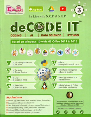 Decode IT, Coding, AI, Data Science, Python, Edusoft For Class-3(Paperback, Edusoft Team)