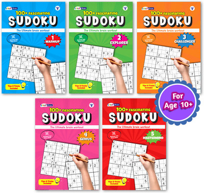 Sudoku Puzzle Book Set For Kids - Pack Of 5 | 500+ Puzzles | 5 Difficulty Levels: Easy To Expert | Age 7+ | QR Code Answer Key | Brain & Logic Development Workbook(Paperback, Target Publications)