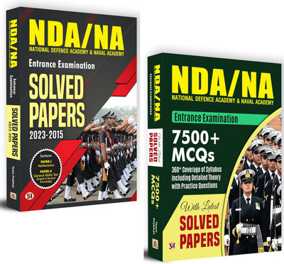 NDA/NA National Defence Academy & Naval Academy Entrance Examination | Complete Study Guide (7500+ MCQs) & Solved Papers (2015-2023) | Detailed Theory With Practice Questions | Paper 1 (Mathematics) & Paper 2 (General Ability Test) | Set Of 2 Books(Paperback, Team Prabhat) NDA/NA National Defence Academy & Naval Academy Entrance Examination | Complete Study Guide (7500+ MCQs) & Solved Papers (2015-2023) | Detailed Theory With Practice Questions | Paper 1 (Mathematics) & Paper 2 (General Ability Test) | Set Of 2 Books(Paperback, Team Prabhat)