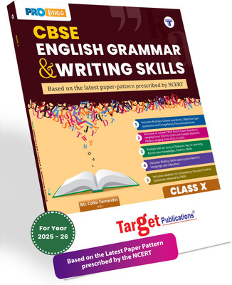 CBSE Class 10 English Grammar Notes | Solved And Practice Exercises Based On NCERT Syllabus | Topicwise X CBSE Board Exam Questions With Solutions | Includes Workbook Solutions(Paperback, Target Publications)