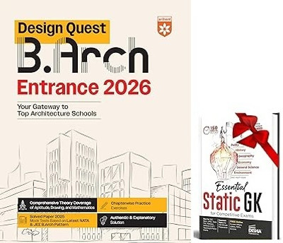 B.Arch Entrance Exam 2026 | NATA And JEE B.Arch Preparation Guide | Aptitude, Drawing, Mathematics, Previous Year Solved Papers 2025 & Mock Tests | Architecture Entrance Study Material | English Medium & STATIC GK(Paperback, Er. RK Srivastava)