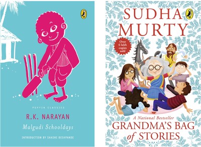 Malgudi Schooldays (Puffin Classics) Narayan R.K & Grandma's Bag Of Stories By Sudha Murthy (SET OF 2 BOOKS)(Paperback, NARAYAN, R.K.)