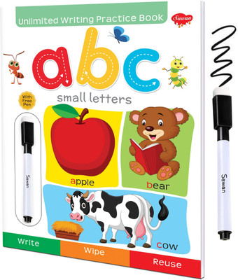 Write And Wipe Book - Abc Small Letters | By Sawan(Paperback, Sawan)