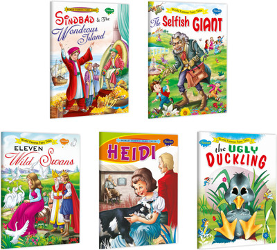 Sindbad & The Wondrous Islands, The Selfish Giant, Eleven Wild Swans, The Ugly Duckling, Heidi | 5 World Famous Story Books(Paperback, Manoj Publications Editorial Board)