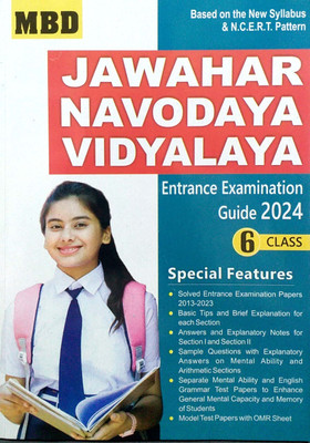 MBD Class 6 Jawahar Navodaya Vidalaya Entrance Examination Guide 2024 Based On The New Syllabus & NCERT Pattern Most Useful Book For Admission In Navodaya Vidyalaya English Medium 
0(Paperback, Malhotra Book Depot) MBD Class 6 Jawahar Navodaya Vidalaya Entrance Examination Guide 2024 Based On The New Syllabus & NCERT Pattern Most Useful Book For Admission In Navodaya Vidyalaya English Medium 
0(Paperback, Malhotra Book Depot)