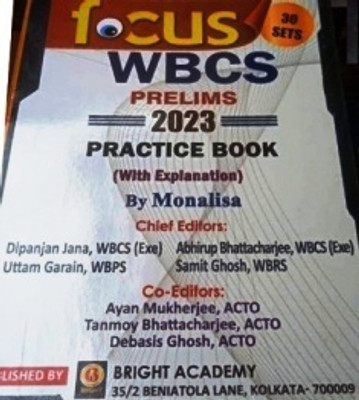 Focus WBCS Prelims 2023 Practice Book 30 Sets(Paperback, Monalisa)