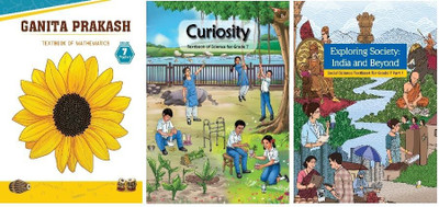 Original NCERT | Class 7 Book Set Of 3 – Mathematics (Ganita Prakash), Science (Curiosity), Social Science (Exploring Society India & Beyond Part-I) | 2025–26 Edition | Hindi Medium(Paperback, National Council of Educational Research and Training (NCERT))
