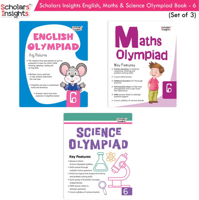 Scholars Insights Combo Set Of English, Maths And Science Olympiad Workbooks Grade 6| Set Of 2| Ages 11 - 13 Year(Paperback, Scholars Insights)
