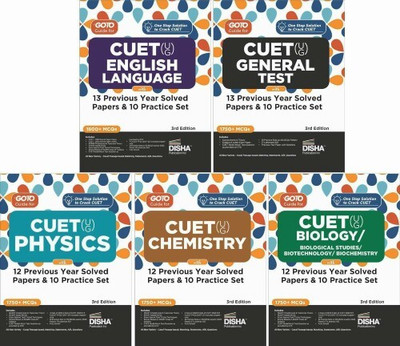 Combo (Set Of 5 Books) Go To Guides For CUET (UG) Science Stream - Physics, Chemistry, Biology, English & General Test 2nd Edition | Central Universities Entrance Test(Paperback, Disha Experts)