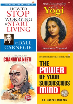 How To Stop Worrying & Start Living+The Autobiography Of A Yogi+Chanakya Neeti English(PB)+The Power Of Your Subconscious Mind(Paperback, Dale Carnegie+Paramahansa Yogananda+B K Chaturvedi+Dr. Joseph Murphy) How To Stop Worrying & Start Living+The Autobiography Of A Yogi+Chanakya Neeti English(PB)+The Power Of Your Subconscious Mind(Paperback, Dale Carnegie+Paramahansa Yogananda+B K Chaturvedi+Dr. Joseph Murphy)