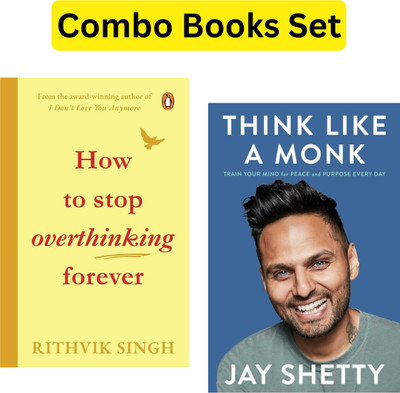 How To Stop Overthinking Forever & Think Like A Monk Self-Help Book (Combo Books Set)(Paperback, Rithvik Singh + Jay Shetty)