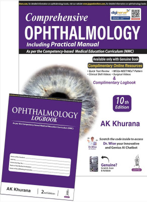 Comprehensive Ophthalmology (Including Practical Manual) With Ophthalmology Logbook(Paperback, AK Khurana, Bhawna Khurana, Aruj K Khurana)