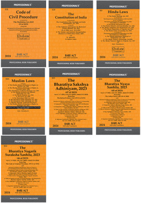 Ultimate Legal Reference Manual 2024: BSA, Muslim Laws,BNSS, Hindu Laws, BNS, Constitution & CPC (Set Of 7 Books)(Paperback, Professional Ed team)