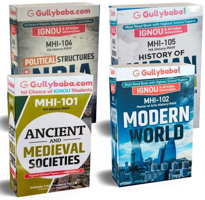 Gullybaba MHI - 101,102,104,105 EM Combo | MA History | Comprehensive Study Material(Paperback, IGNOU BOOK)