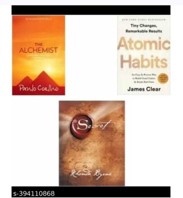 The Alchemist + Atomic Habits + The Secret (Combo Of 3) (Good Quality)(Paperback, JAMES CLEAR, Rhonda Byrne, Paulo Coelho) The Alchemist + Atomic Habits + The Secret (Combo Of 3) (Good Quality)(Paperback, JAMES CLEAR, Rhonda Byrne, Paulo Coelho)