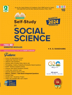 Evergreen CBSE Self Study In Social Science: For 2024 Examinations (CLASS 10)(Paperback, KS Randhawa)