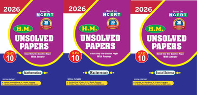 Up Board Class 10 Unsolved Paper Past 5 Years Combo Of 3 Maths , Science , Social Science For 2026 Board Exam(Paperback, HM PUBLICATION)