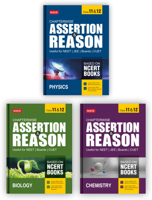 MTG Chapterwise Assertion & Reason For NEET, JEE, CUET & Boards Exam (Class-11 & 12) Physics, Chemistry, Biology - Available Previous 19 Years AIIMS & 3 Years NEET And Boards Exam Questions (Set Of 3 Books)(Paperback, MTG Editorial Board)
