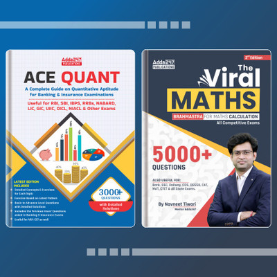 ACE Quantitative Aptitude & Viral Maths Combo For IBPS / SBI / RRB / RBI Bank Clerk / PO Prelims & Main Exams (English Printed Edition) By Adda247(Paperback, Adda247 Publications)