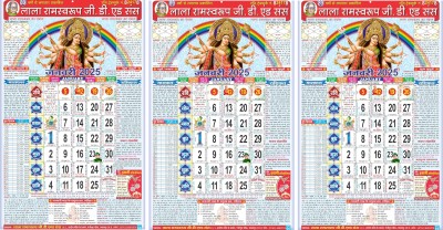 Lala Ramswaroop G.D. & Sons Calendar 2025/ Lala Ramswaroop GD And Sons Calendar (Pack Of 3)(Paperback, Hindi, Ram Swaroop)