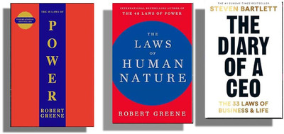 AnushkaBooks Combo ;- The 48 Power & The Laws Of Human Nature & The Diary Of CEO ( English, Pack 3 )(Paperbacks, Robert, Steven Bartlett)