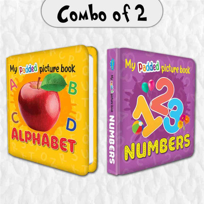 Set Of 2 MY PADDED PICTURE BOOK Alphabet And Numbers| Dive Into ABCs And 123s With Our Vibrant Picture Books(Hardcover, Sawan)