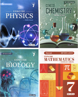 Selina Concise Physics, Mathematics, Chemistry, Biology Middle School Class -7 ( Revised NEP 2020 Aligned ) | ( Pack Of 4 )(Paperback, R.K. Bansal, Dr. S.P Singh, Namrata)