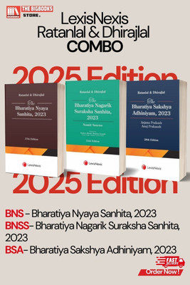 LexisNexis Ratanlal & Dhirajlal COMBO – BNS, BNSS & BSA- 2025 Edition(Paperback, Ratanlal & Dhirajlal)