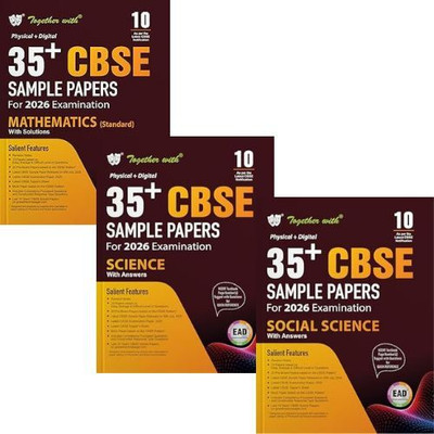Together With 35+ CBSE Sample Papers Class 10 Mathematics (Standard) Science Social Science For 2026 Board Exam | EAD Series In Physical + Digital Edition Includes Solved & Unsolved Papers With CBQs & Topper’s Answer Sheet Paperback – 7 June 2025(Paperback, Rachna Sagar) Together With 35+ CBSE Sample Papers Class 10 Mathematics (Standard) Science Social Science For 2026 Board Exam | EAD Series In Physical + Digital Edition Includes Solved & Unsolved Papers With CBQs & Topper’s Answer Sheet Paperback – 7 June 2025(Paperback, Rachna Sagar)