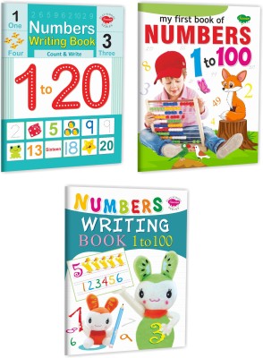 My First Book of Numbers (1 to 100), Numbers Writing Book (1 to 20) and (1 to 100) for Kids : Learning Books for Kids, Easy Maths Learning Books for Kids, Reading and Writing Books for Kids | Set of 3 Maths Learning Books for Kids(Paperback, SAWAN)