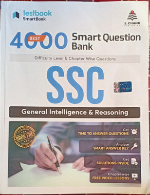 4000 Smart Question Bank Difficulty Level Chapter Wise Question SSC General Intelligence Reasoning(Pepper back, Ashutosh Kumar CEO)